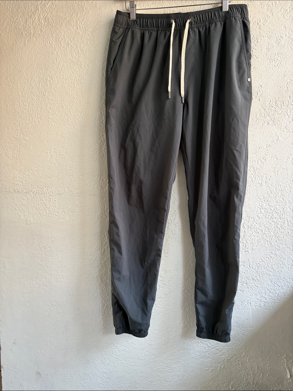 Vuori Charcoal Gray Jogger with Cream Drawcord